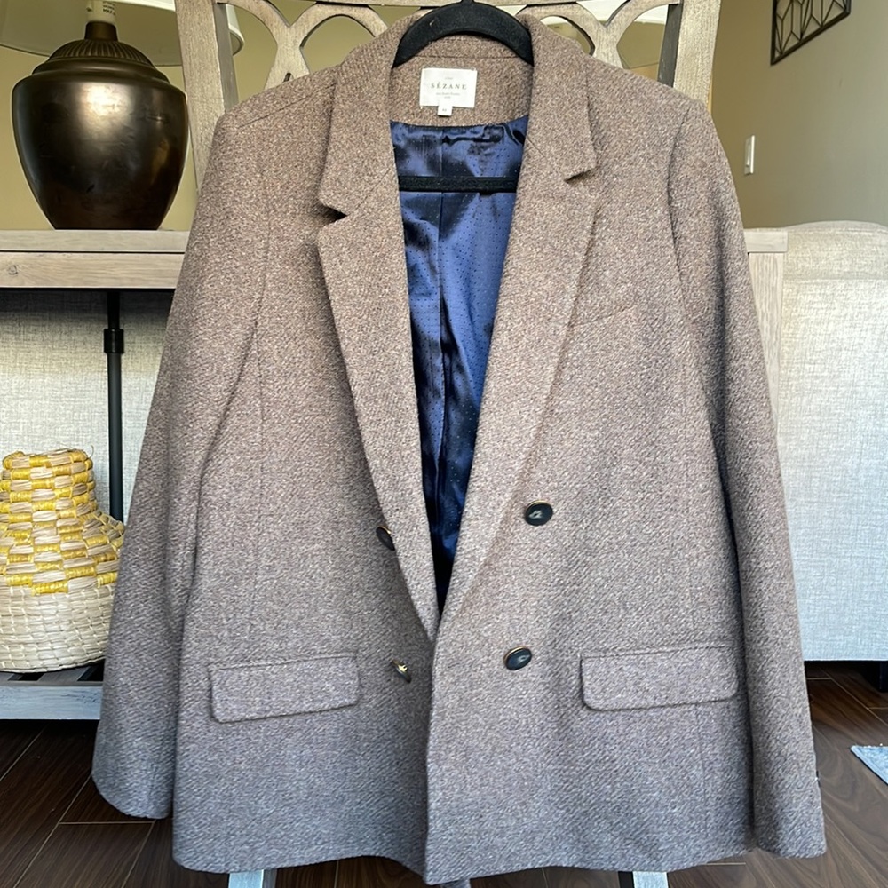 Sezane Christie jacket Taupe Chiné